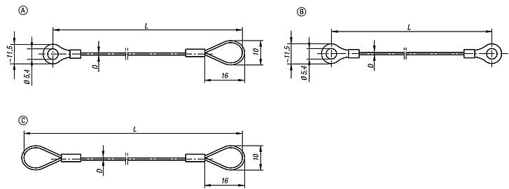 Retaining cables