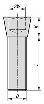 Replacement screw for mandrel collets