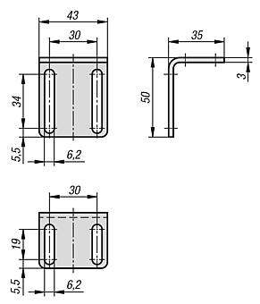 Angle bracket for magnetic lock