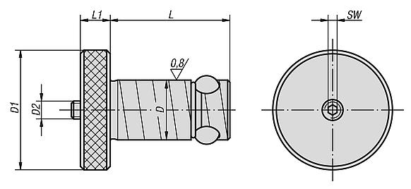 Polohovací válec Ball Lock