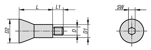 Traction cone for internal clamping collet