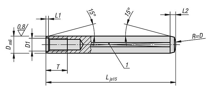 Zylinderstifte mit Innengewinde DIN EN ISO 8735