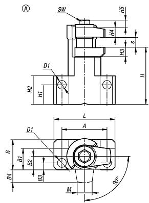 Dispositivos de sujeción flotante de acero forma A