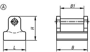 Thrust pads for power clamp, Form A, smooth