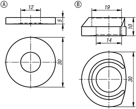 Clamping ring for flexible clamping bolt