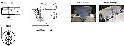 Mors de serrage cylindrique