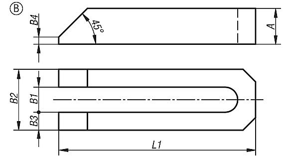 Staffe a forcella DIN 6315, alluminio