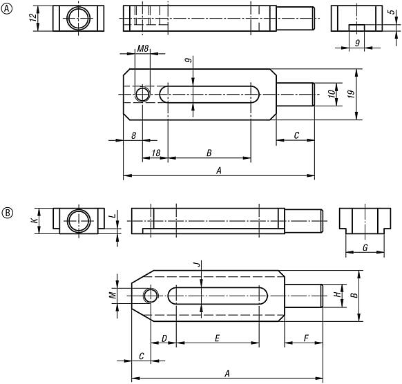 Clamp straps pin-end