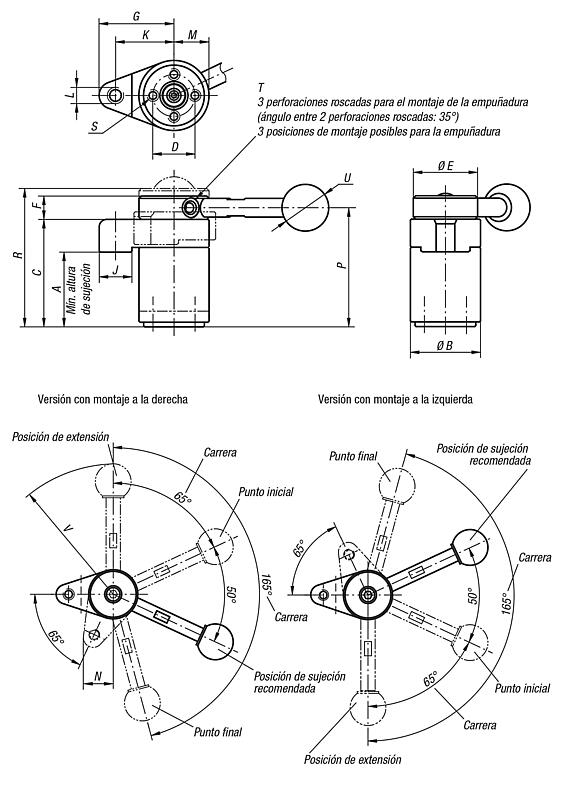 Dispositivo de sujeción pivotante