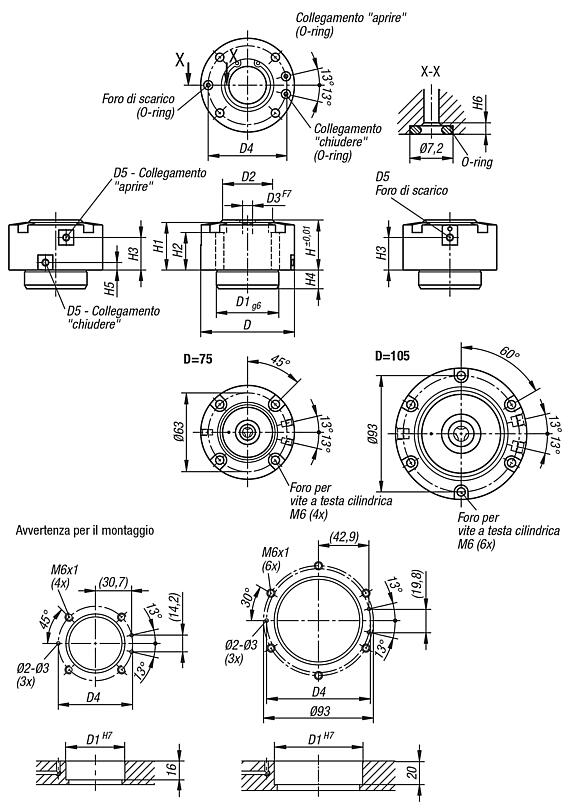 Pinza di traino pneumatica
