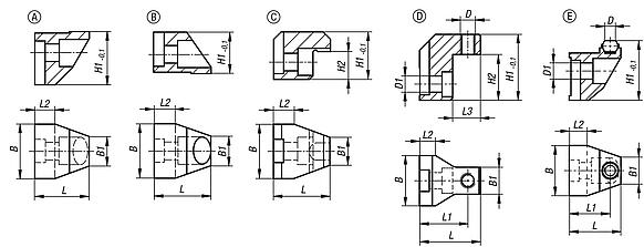 Clamping jaws for floating clamps