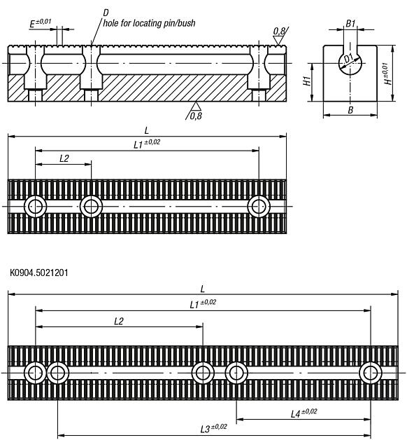 Base rails
