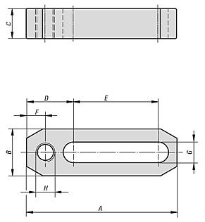 Clamp straps tapped heel