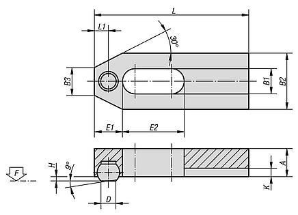 Clamp straps with flattened ball