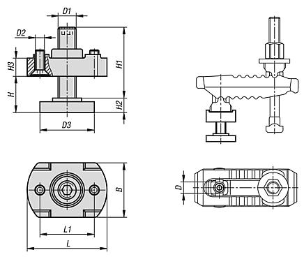 Adjustable heel supports for clamp strap assembly