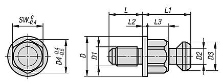 Clamping screw for automation capable pull clamps
