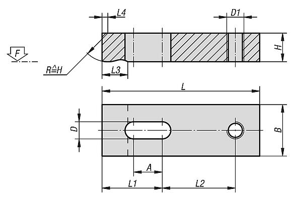 Clamp straps tapped-heel