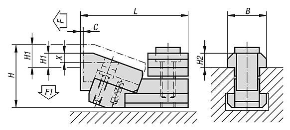 Flachspanner für T-Nut