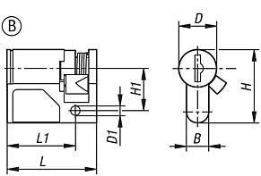 Profile half-cylinder locks Form B for swivel grip