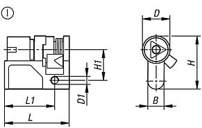 Profile half-cylinder locks Form I for swivel grip