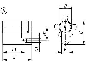 Semicilindros de perfil para palancas basculantes, forma A