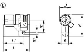 Semicilindros de perfil para palancas basculantes, forma D