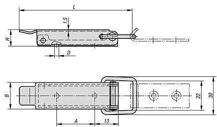 Latch DIN 3133