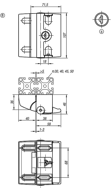 Slam latches, Form B