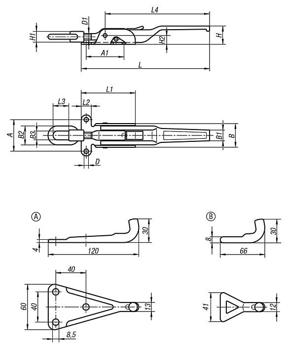 Grenouillère réglable, modèle lourd