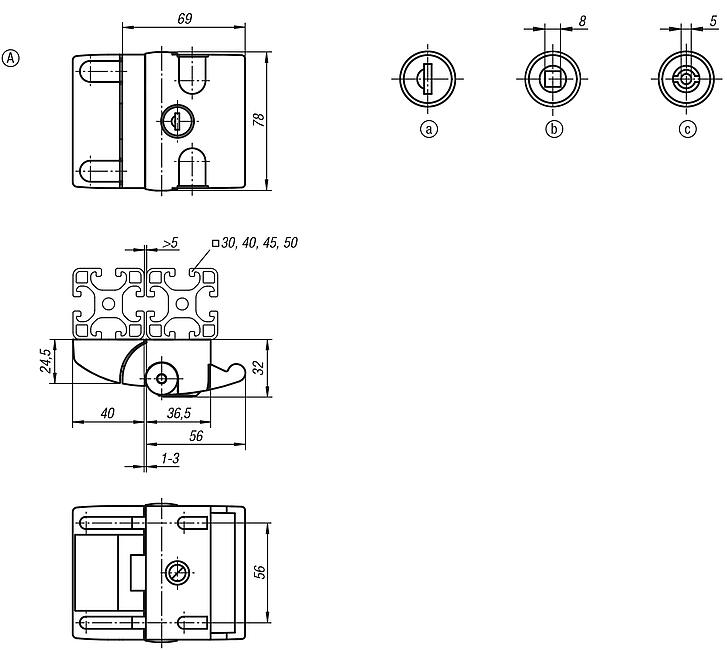 Slam latches, Form A