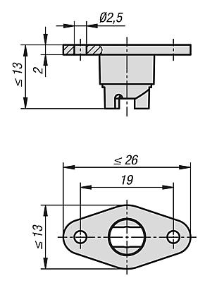 Lock bottom parts for quarter turn latches