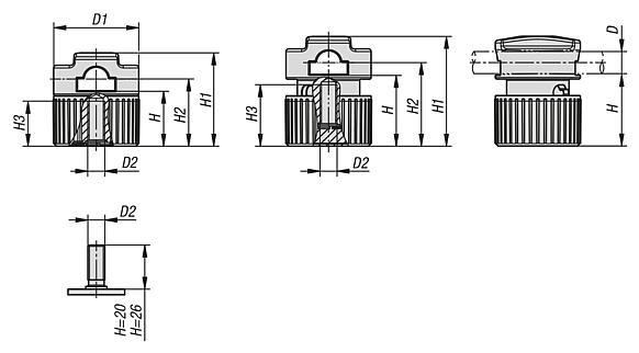 Guides, plastic for round rods