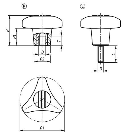 Triangular grips