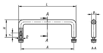 Stainless steel pull handles, round