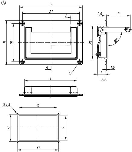 Empuñaduras huecas de aluminio abatibles, retráctiles