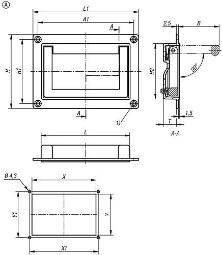 Empuñaduras huecas de aluminio abatibles