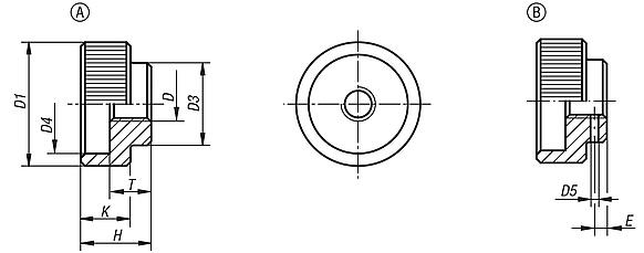 Knurled nuts steel and stainless steel, DIN 6303