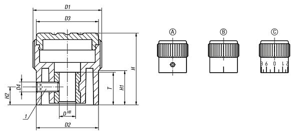 Knurled knobs