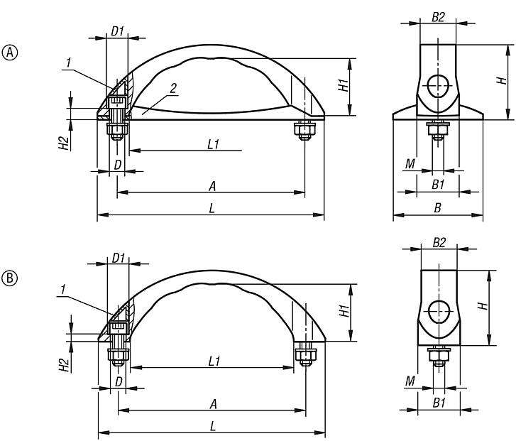 Pull handles
arch