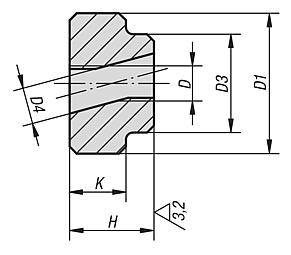 Knurled nuts quick-acting