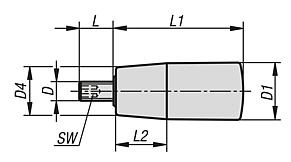 Conical grips revolving