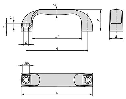 Pull handles antibacterial