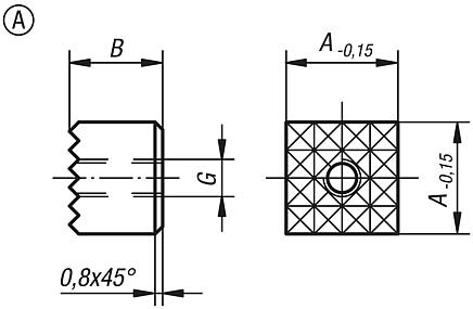 Grippers quadrados forma A