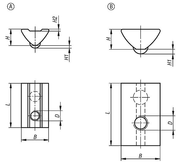 Slot nuts twist-in Type I