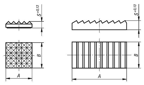 Gripper pads square carbide