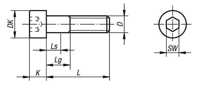 Socket head screws, DIN EN ISO 4762 enhanced, stainless steel