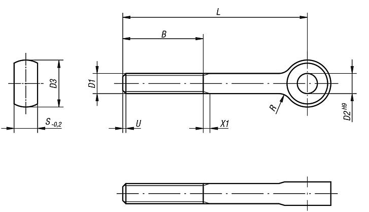 Eye bolts DIN 444, Form B 