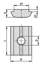 Slot nuts twist-in Type B