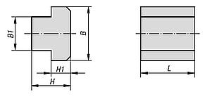 T-slot keys steel or stainless steel