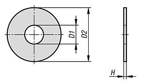 Washers with large OD DIN 9021